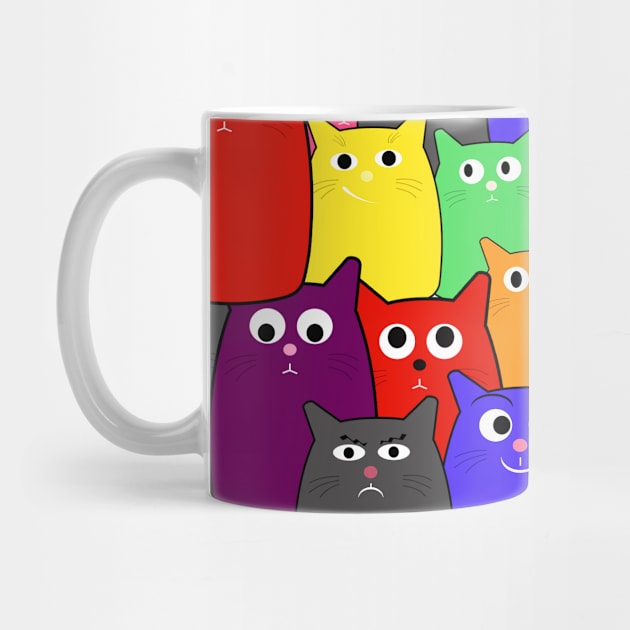 A Bunch o Colorful Cats by Sandra Keller